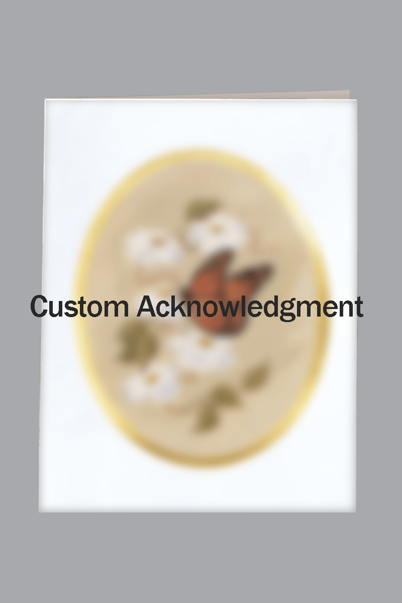 Custom Order - Acknowledgments