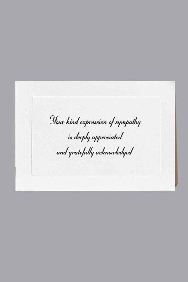 Acknowledgment Standard Print Embossed Panel – Regal Line