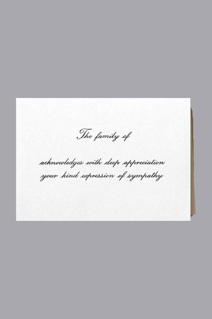 Acknowledgment Standard Print