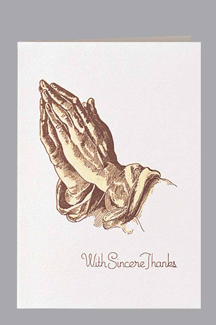 Praying Hands Acknowledgment