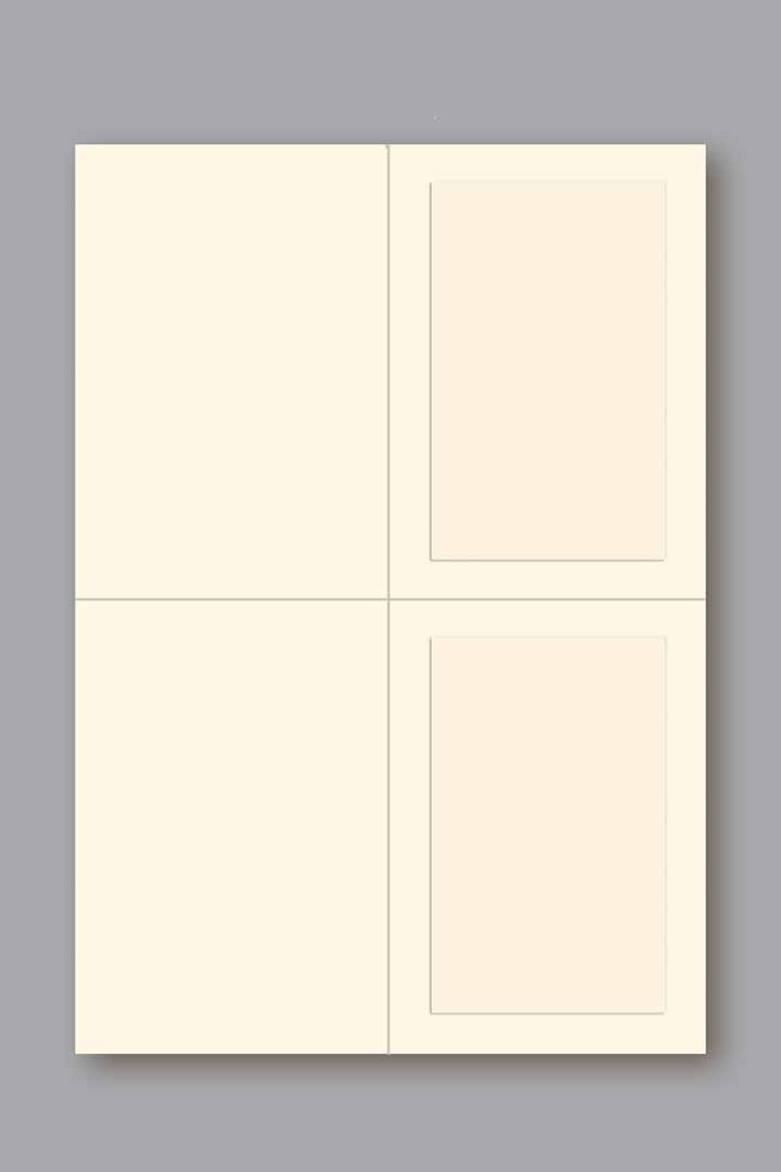 Blank Acknowledgments - Ivory Panel - Micro-Perf - 2-UP