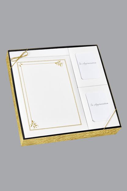 White and Gold Foil Art Deco Box Set