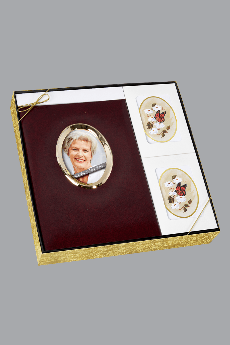 Burgundy Oval Picture Frame Box Set 794 bxs