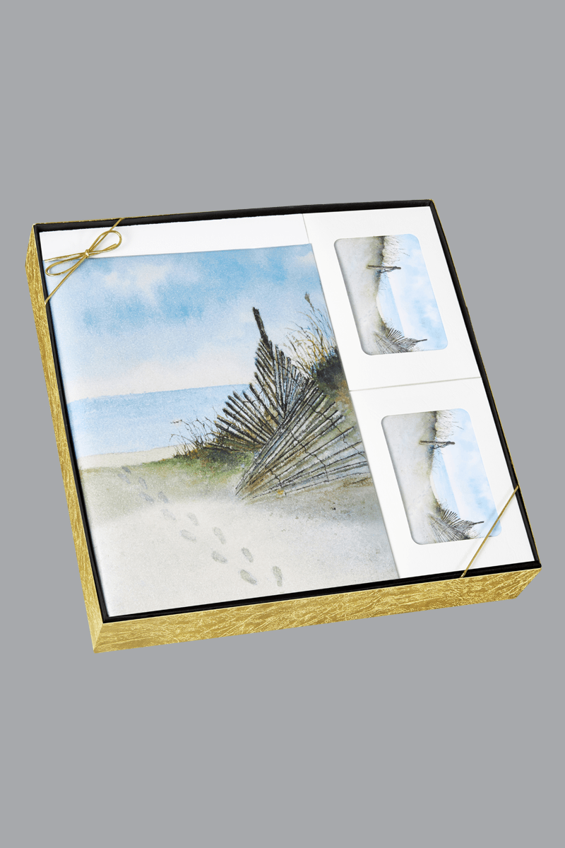 Sandy Beach Scene Footprints Box Set