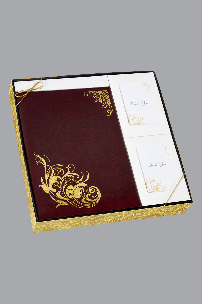 Burgundy Gold Foil and Burnished Majestic Box Set