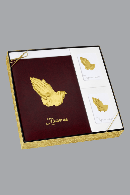 Gold Foil Praying Hands Box Set