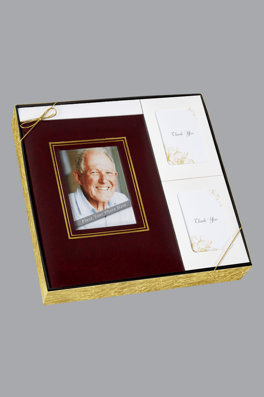 Burgundy Rectangle Photo Frame Book Box Set