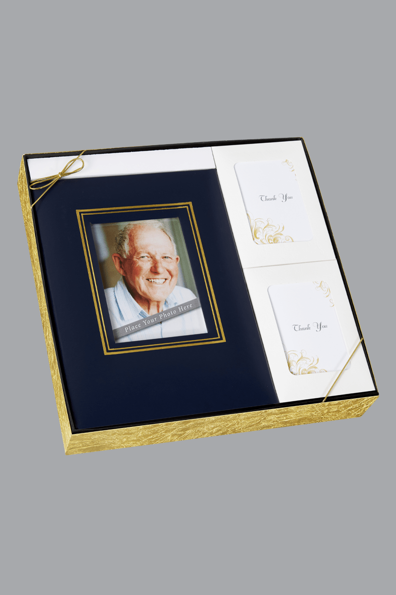 Navy Blue Rectangle Photo Frame Book Box Set