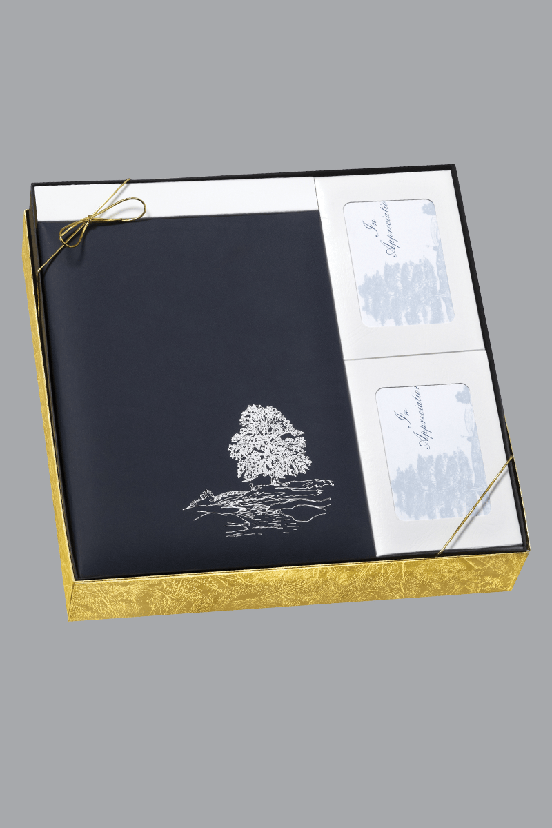 Navy Blue and Silver Foil Tranquil Park box set