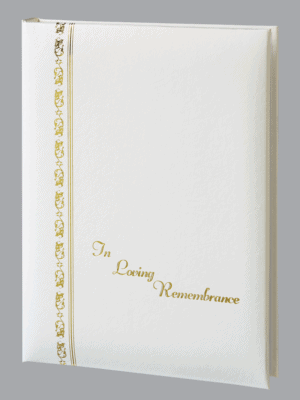 Royal Series Funeral Guest Book White