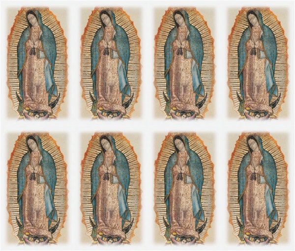 8 up Prayer Card Lady of Guadalupe 848-MIC