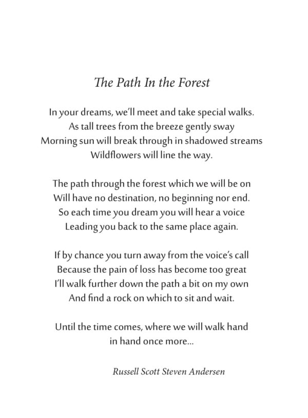 The Path in the Forest inside verse