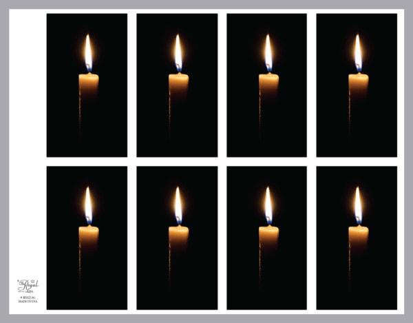 8 up single gently burning candles