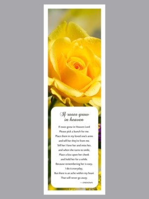 Yellow Rose Bookmark