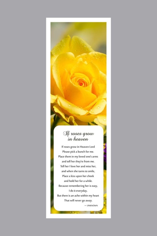 Yellow Rose Bookmark