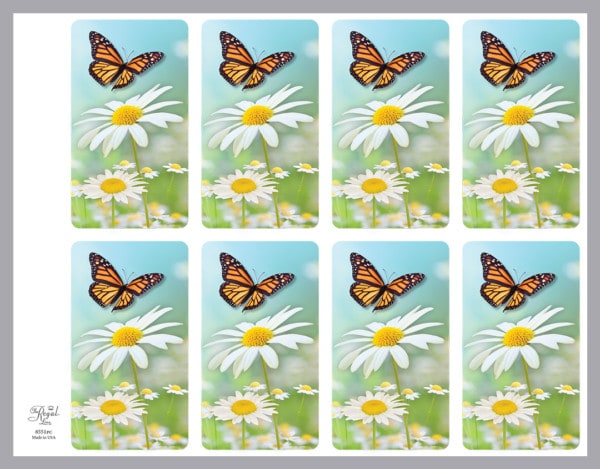 8 up butterfly in flight prayer card