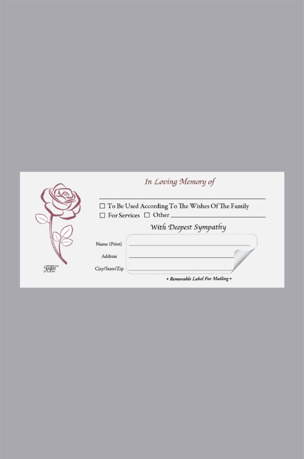 Rose EZ memorial envelope