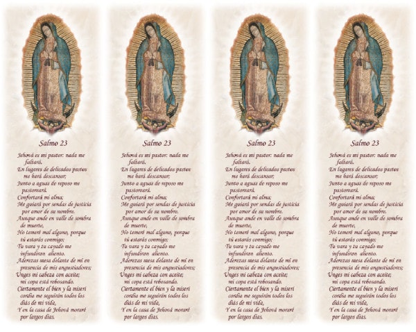 4 up Bookmark Our Lady of Guadalupe Spanish 857-BMK
