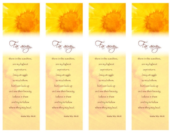 4 up bookmark with radiance sunflower
