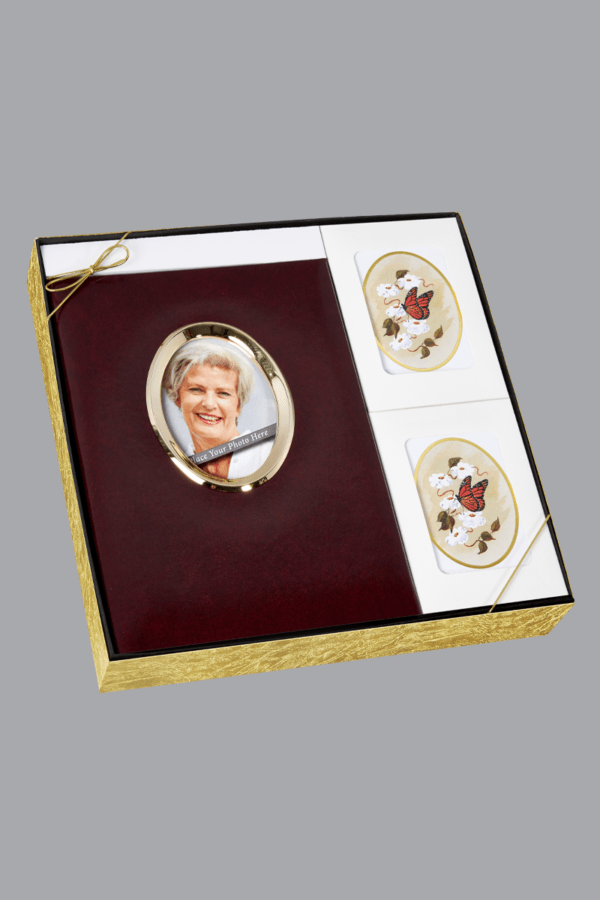 Burgundy Oval Picture Frame Box Set 794 bxs