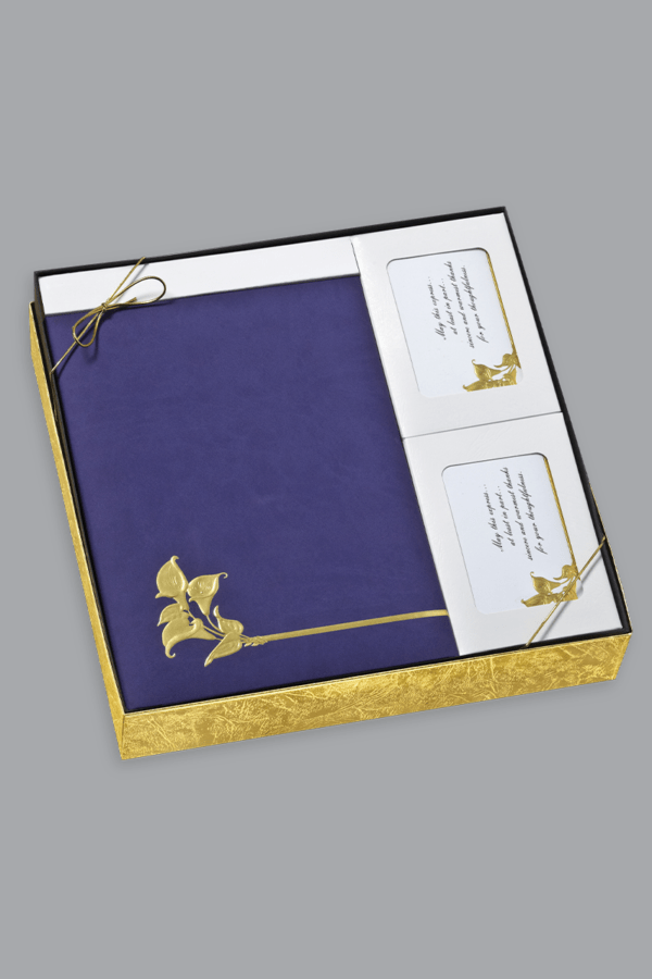 Purple and Gold Foil Calla Lilly Box Set