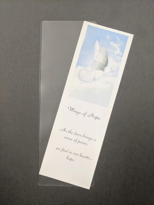 Wings of Hope Bookmark with lamination pouch