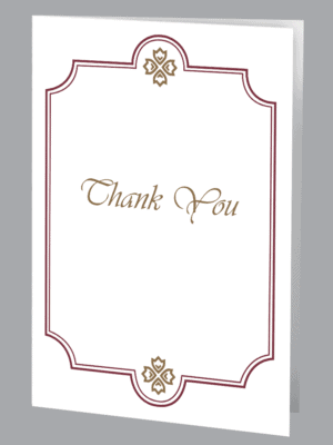 Gold Thank You with Ornate design