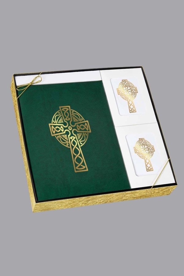 Celtic Cross design funeral box set