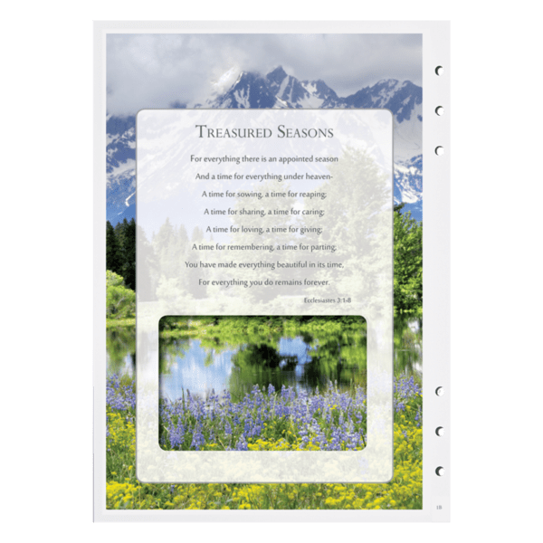 Mountain View funeral guest book divider 8527