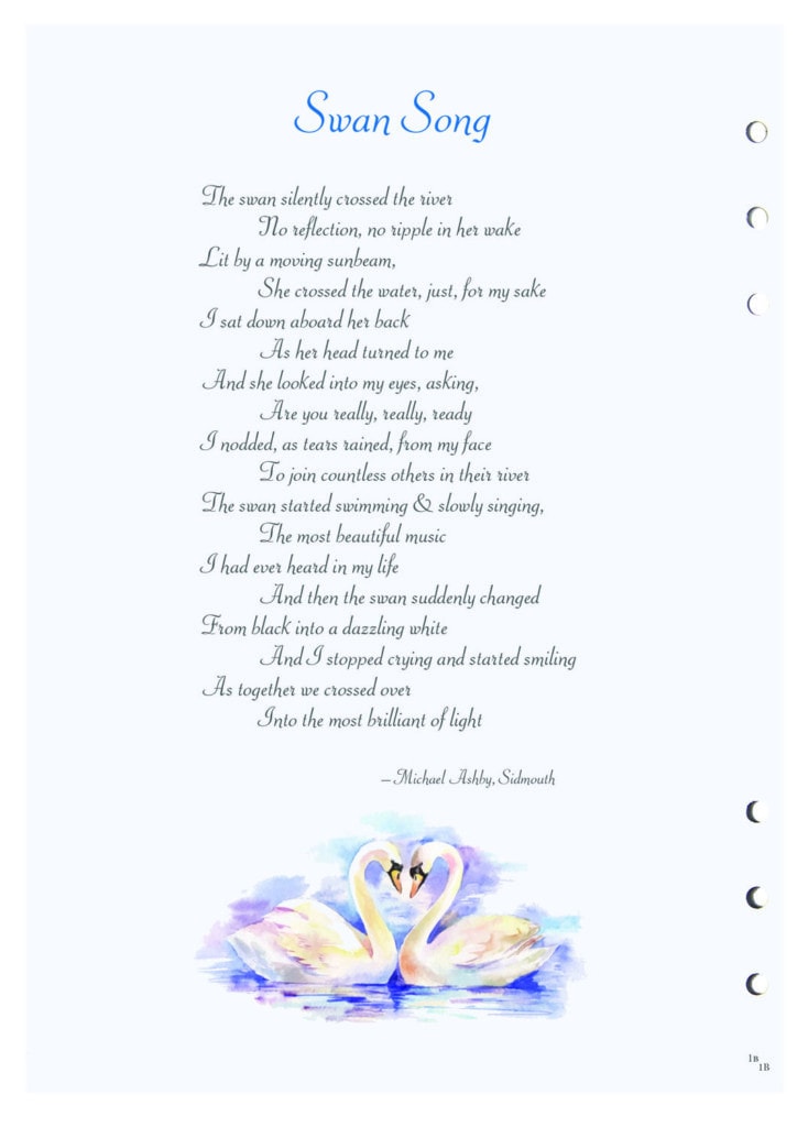 Swan Song poem by Michael Ashby, Sidmouth divider page