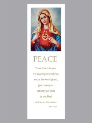 Sacred Heart of Mary with John verse bookmark