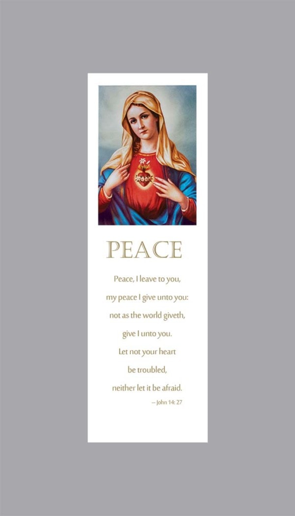 Sacred Heart of Mary with John verse bookmark