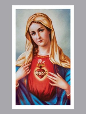 Sacred Heart of Mary Prayer Card