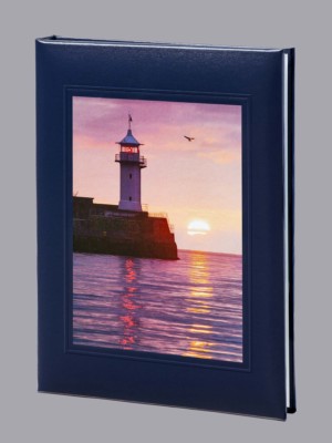 Lighthouse 6 ring funeral register book