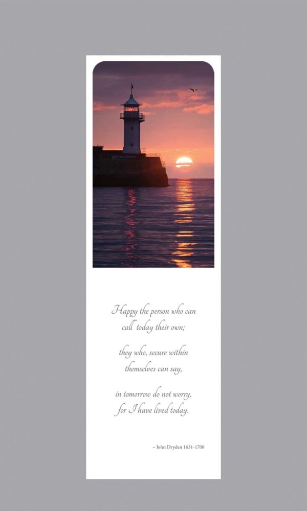 Lighthouse with sunset bookmark