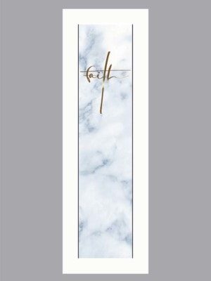 gold faith on marble white bookmark