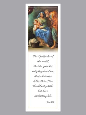 Holy Family with John 316 verse bookmark
