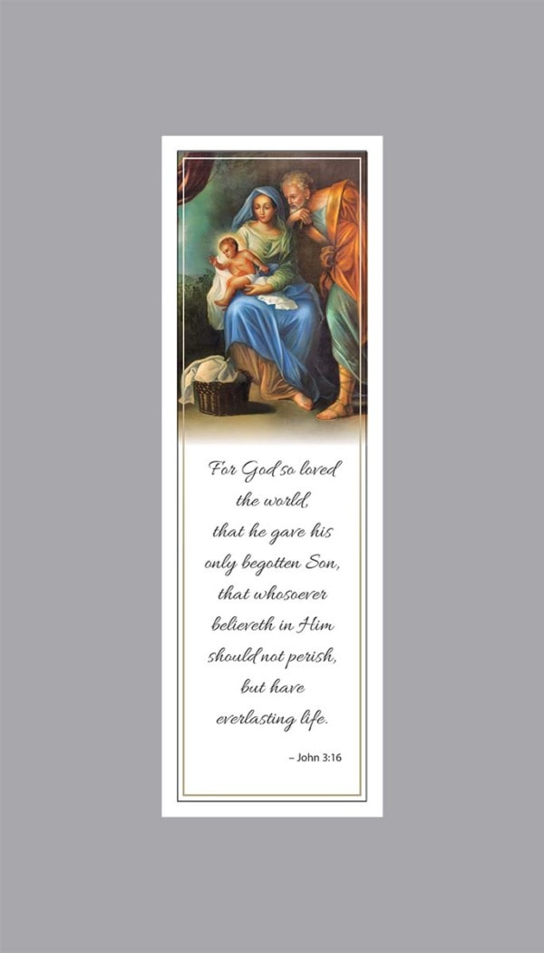 Holy Family with John 316 verse bookmark