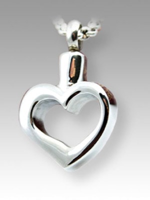 Silver Open Heart Pendant