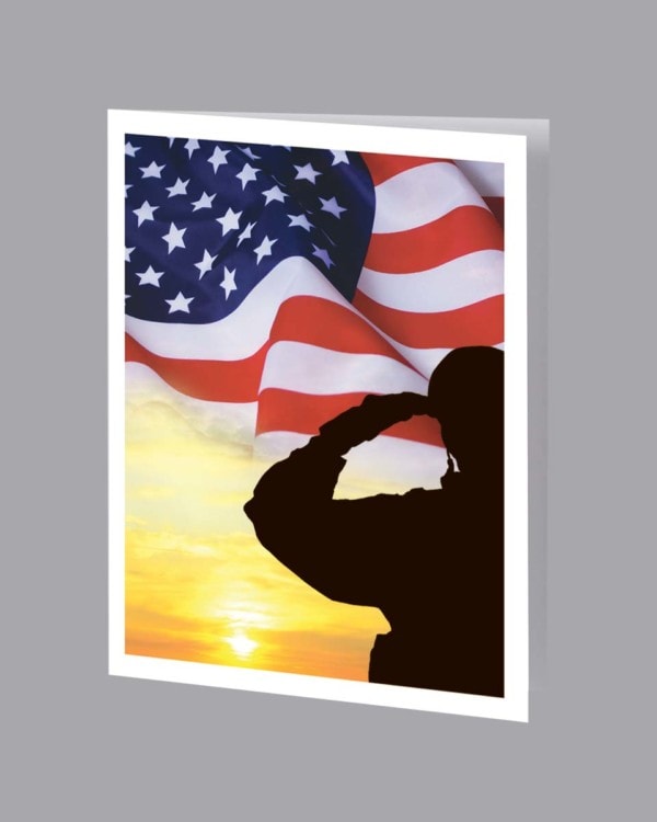 Sunrise with salute and american flag service record
