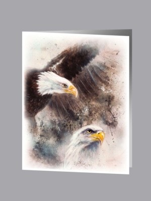 dual watercolor eagles service record