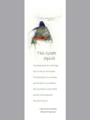 Silhouette and eagle Big Thunder Quote Bookmark