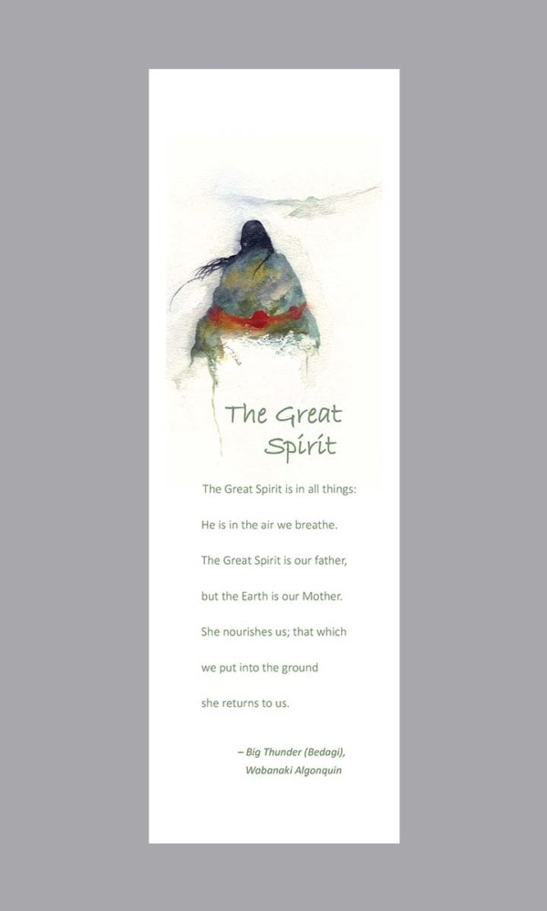 Silhouette and eagle Big Thunder Quote Bookmark