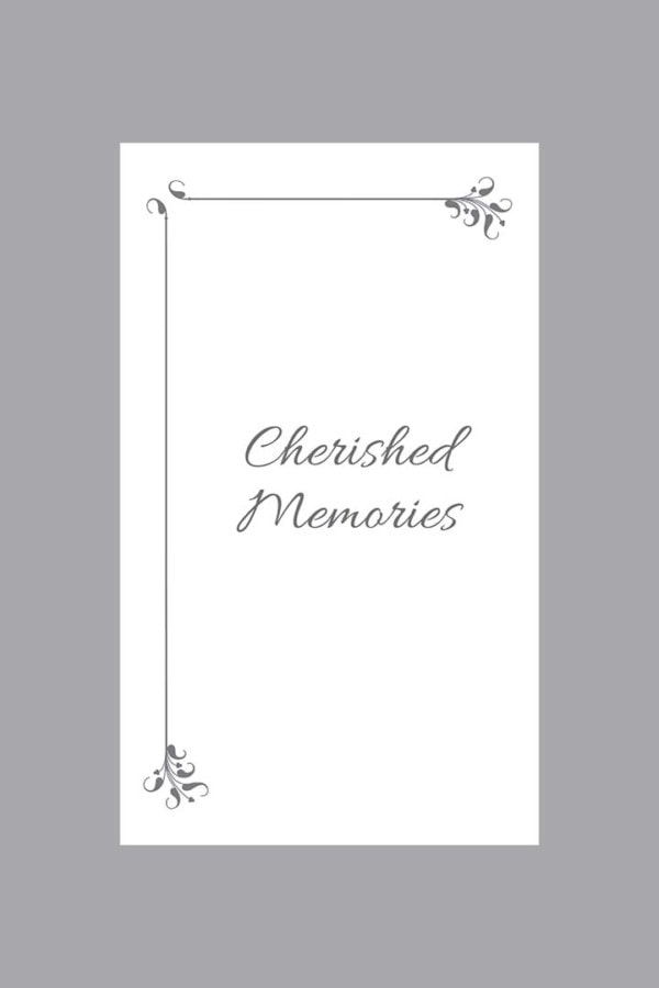 cherished memories art deco prayer card