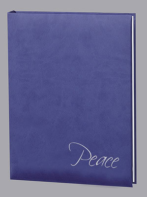 Soft Touch Purple Peace Funeral Guest Book