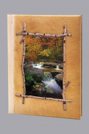 Autumn Stream Funeral Guest Book