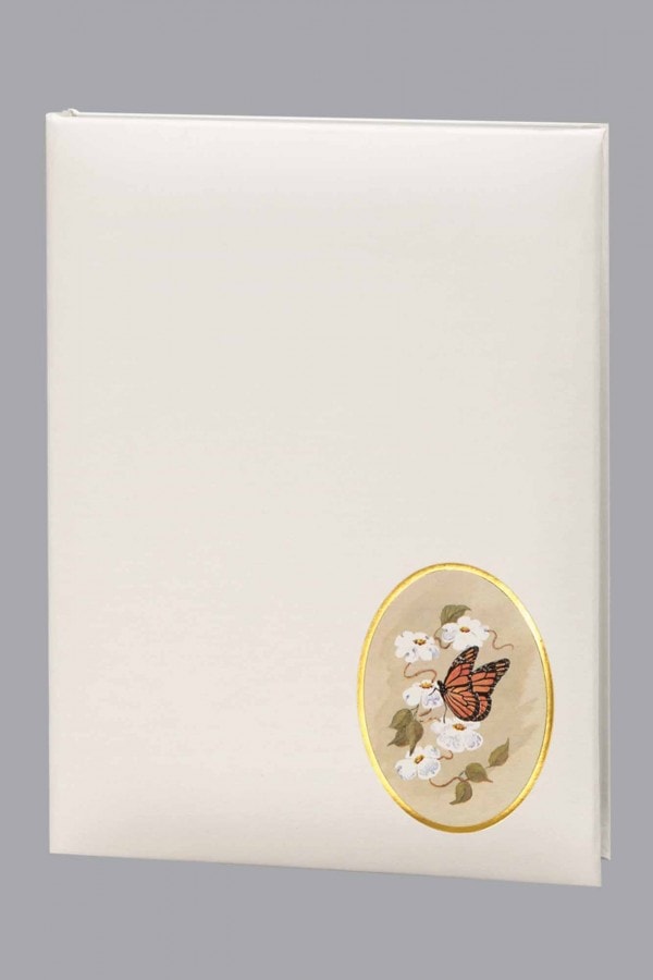 Butterfly Oval Funeral Guest Book