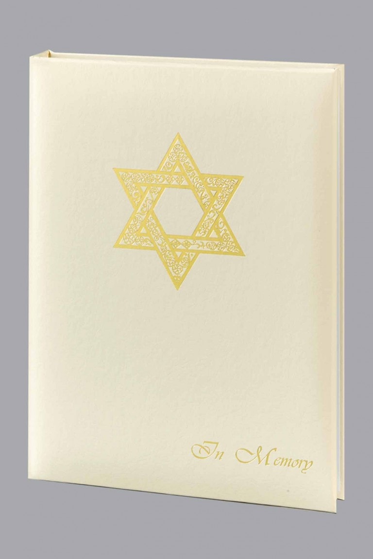 star-of-david-funeral-guest-book-ivory-w-gold-foil-6-ring-the-regal-line