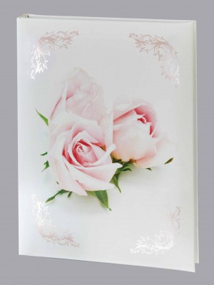 Cherished Rose Funeral Guest Book
