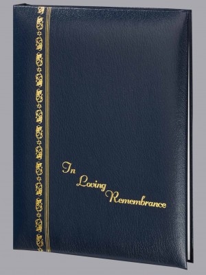 Royal Series Funeral Guest Book Navy